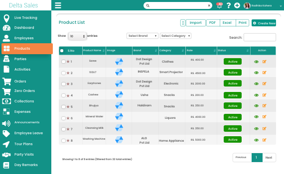 Products Management | Delta Sales App