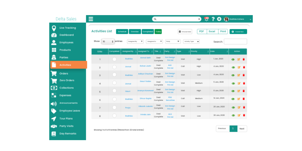 list-of-field-activity